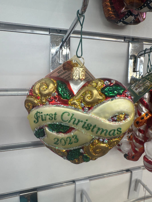 CHRISTMAS ORNAMENT - 2023 FIRST CHRISTMAS HEART
