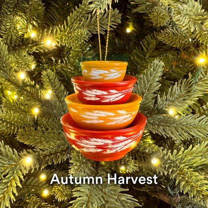 MINI PYREX-INSPIRED BOWL ORNAMENT - RETRO CHRISTMAS DECOR