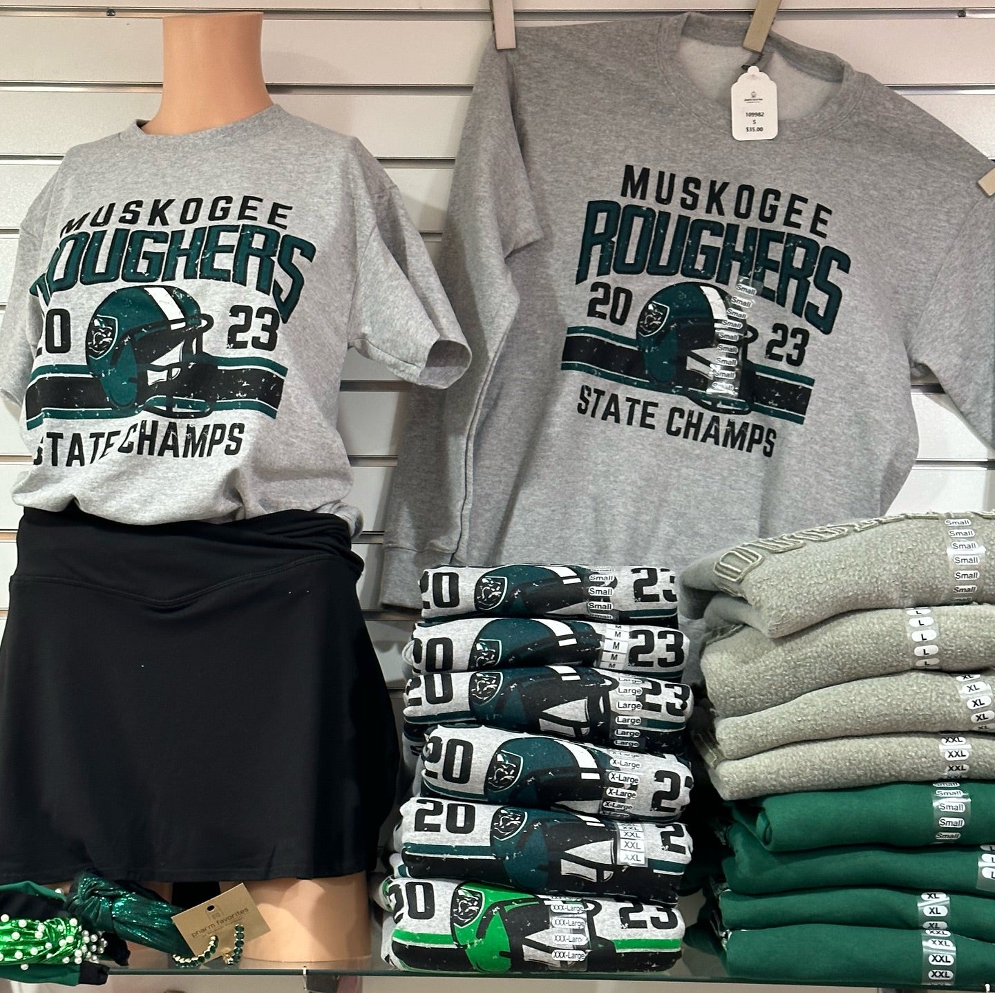Muskogee Roughers 2023 State Champs Tees & Sweatshirts