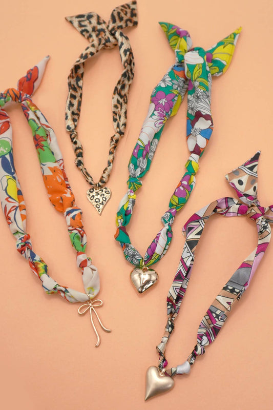 HANDMADE SCARF CHARM NECKLACE