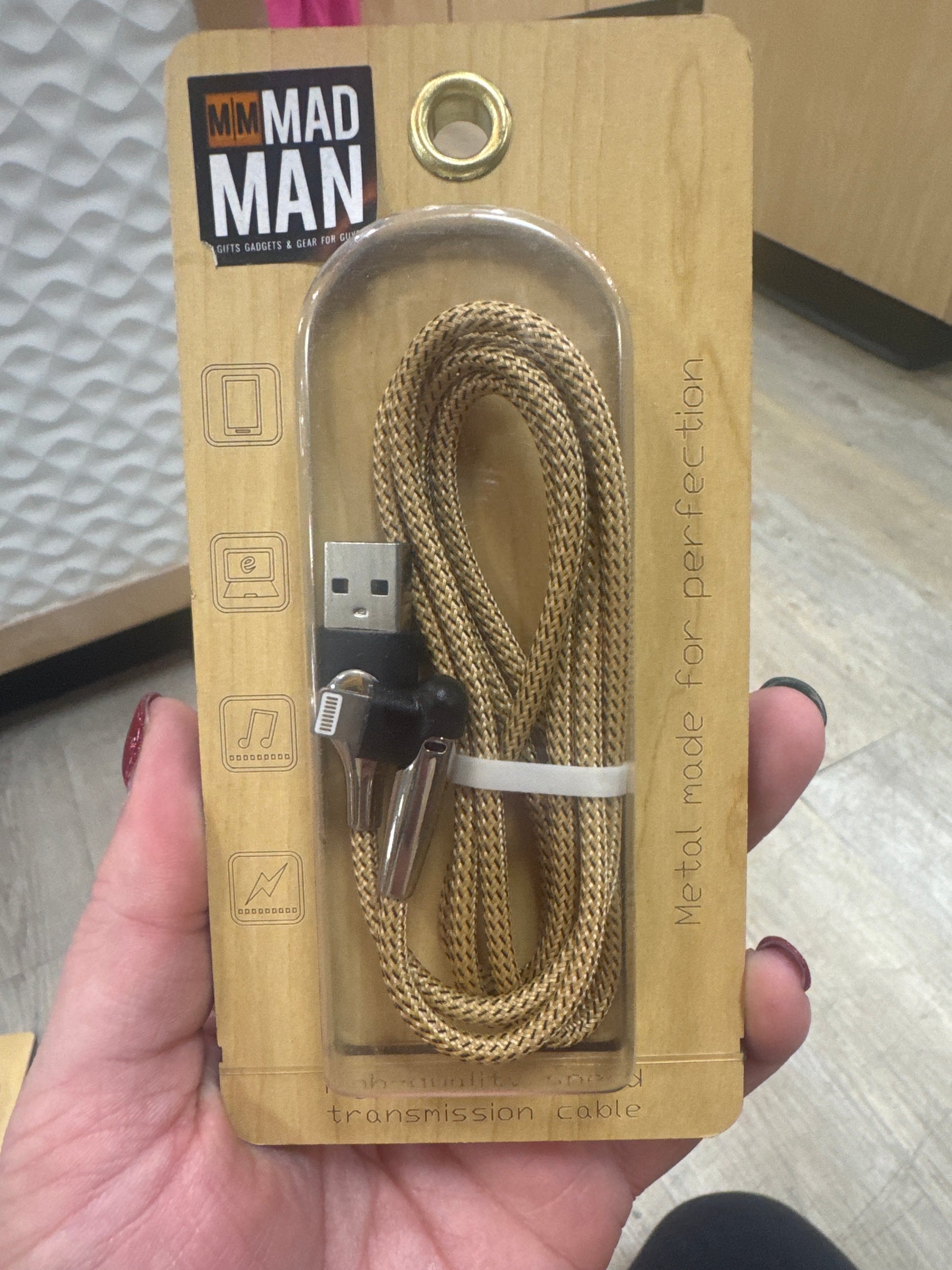 LUXURY USB IPHONE CHARGER CABLE - YELLOW/BLACK - Pharm Favorites by Economy Pharmacy