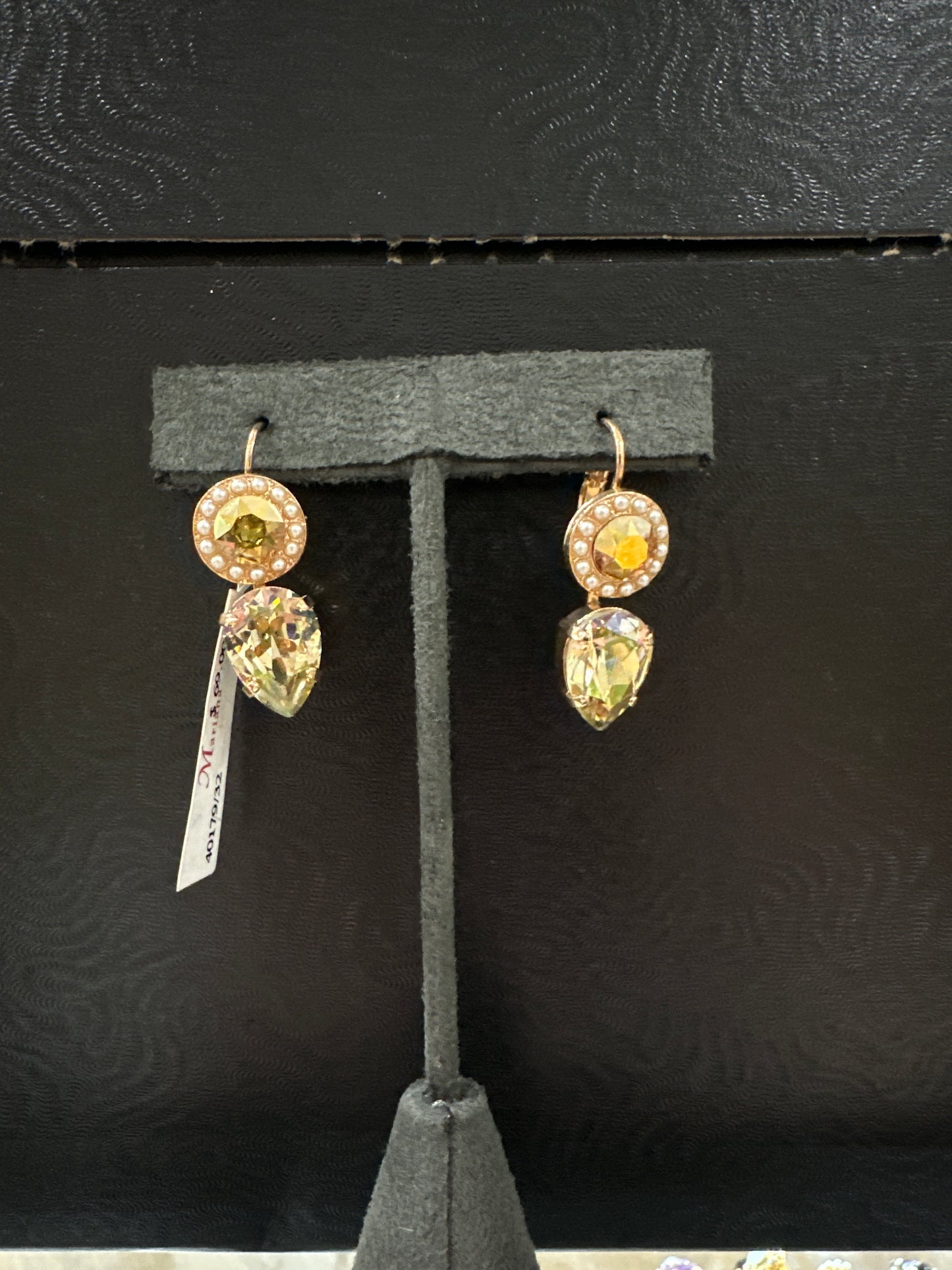 MARIANA EARR- ROSE GOLD - 2 STONES - YELLOW