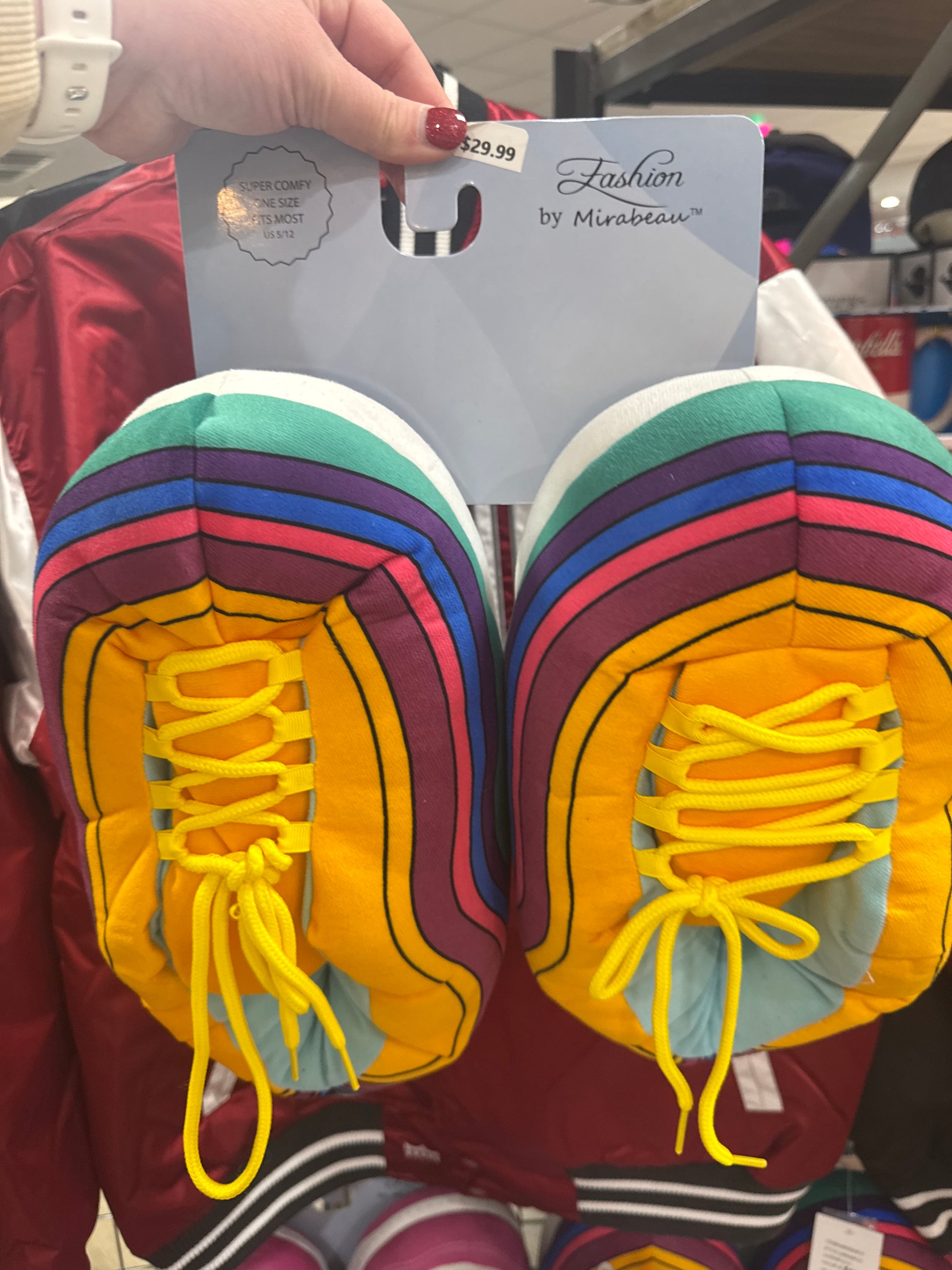 OVERSIZED SNEAKER SLIPPERS - VIBRANT VIBES - Pharm Favorites by Economy Pharmacy
