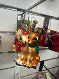 CHRISTMAS ORNAMENT - RUDOLPH & CLARICE