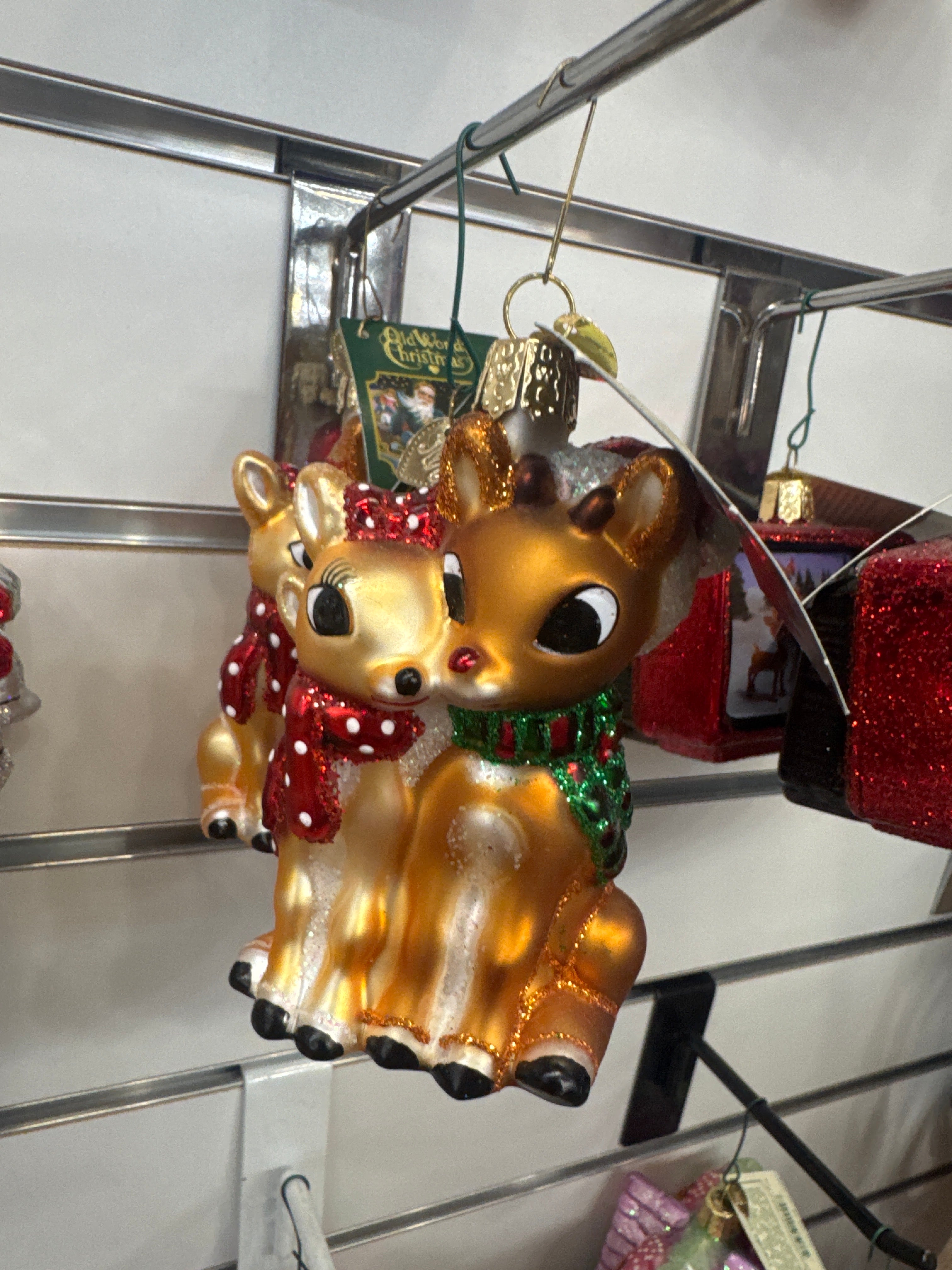 CHRISTMAS ORNAMENT - RUDOLPH & CLARICE