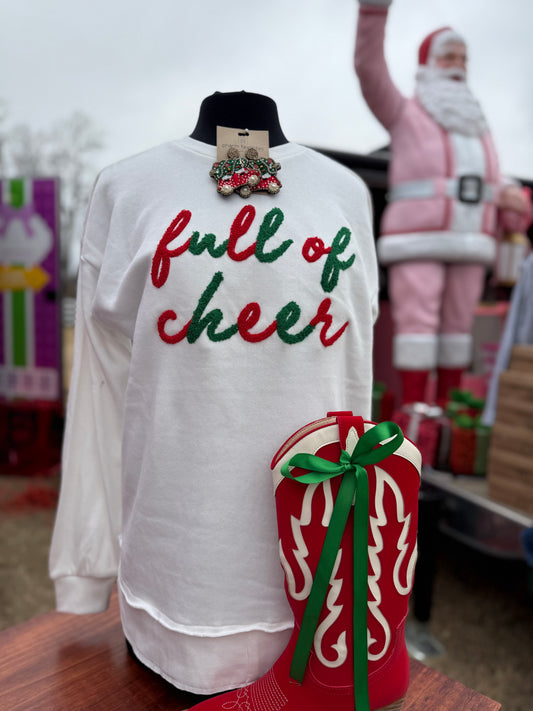 White Full of Cheer Sweatshirt