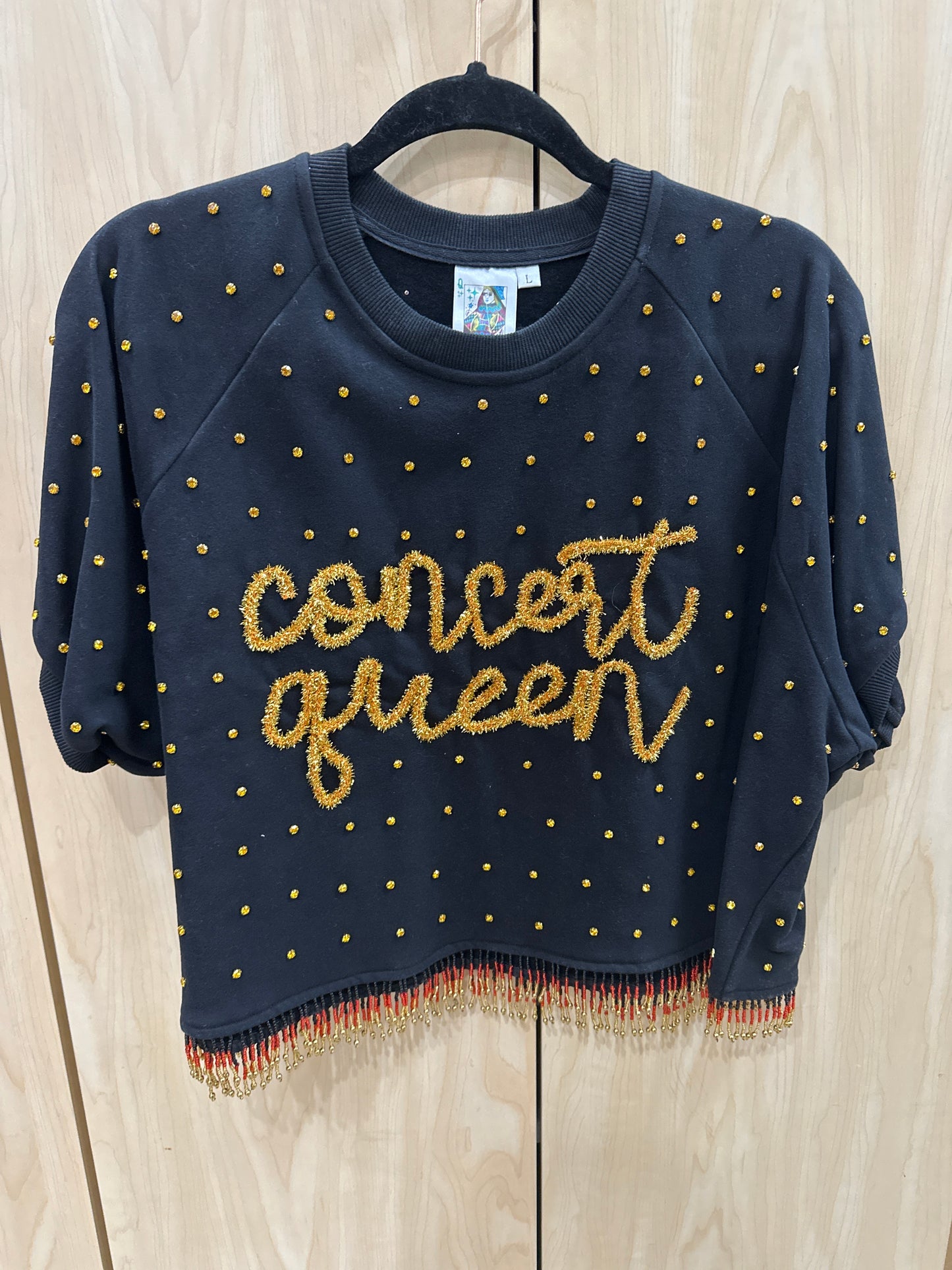 Concert Queen T-shirt Beaded Detailing