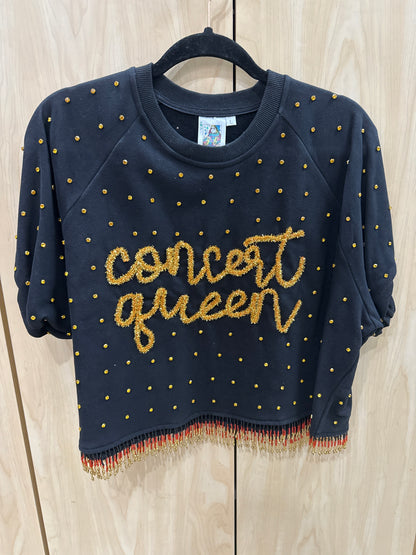 Concert Queen T-shirt Beaded Detailing