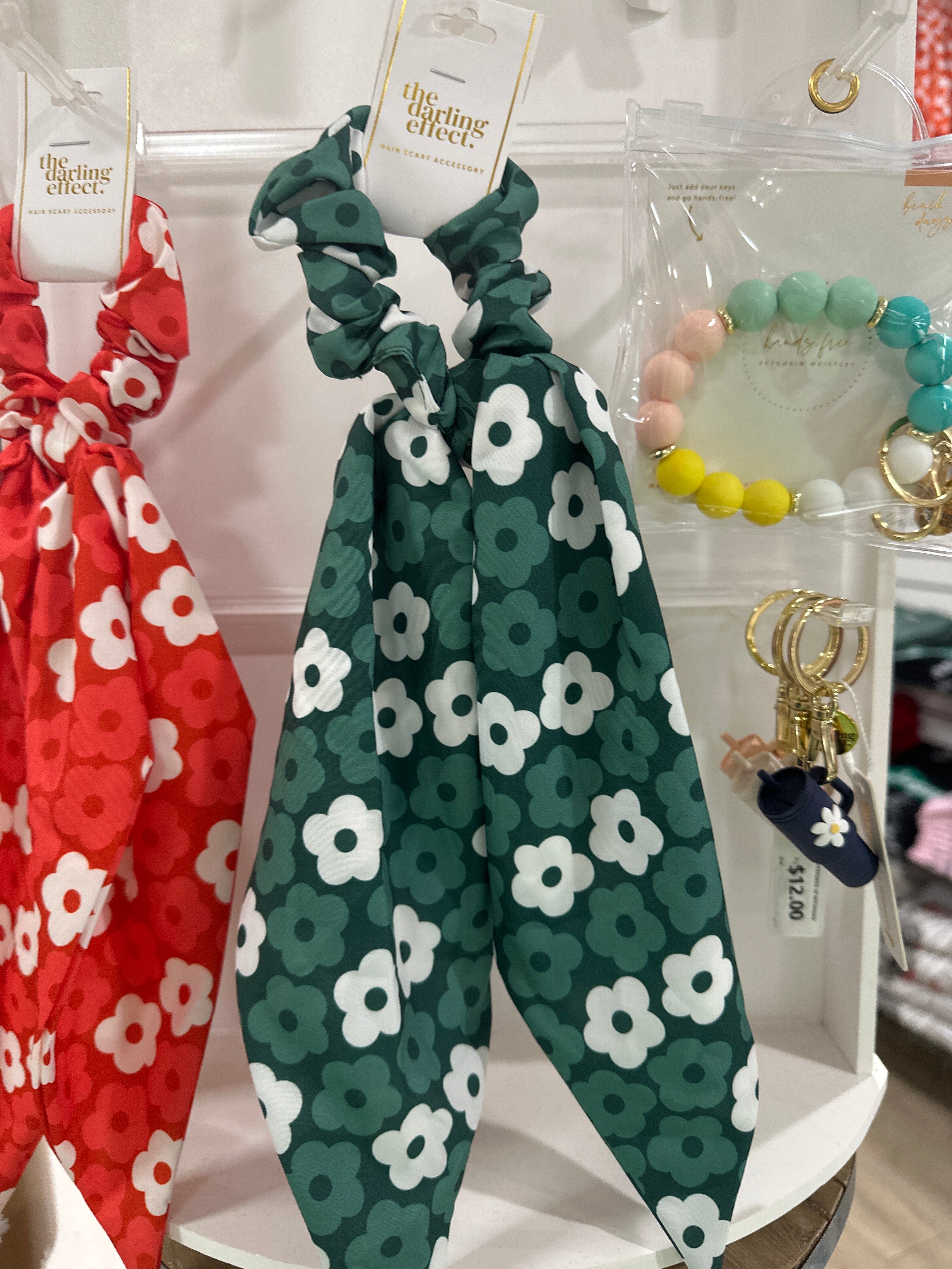 HAIR SCARF SCRUNCHIE - GREEN