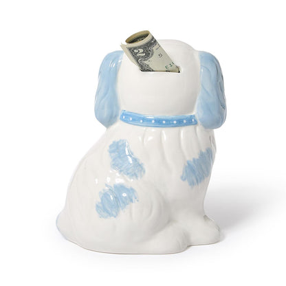 STAFFORDSHIRE DOG HAND-PAINTED MONEY BANK