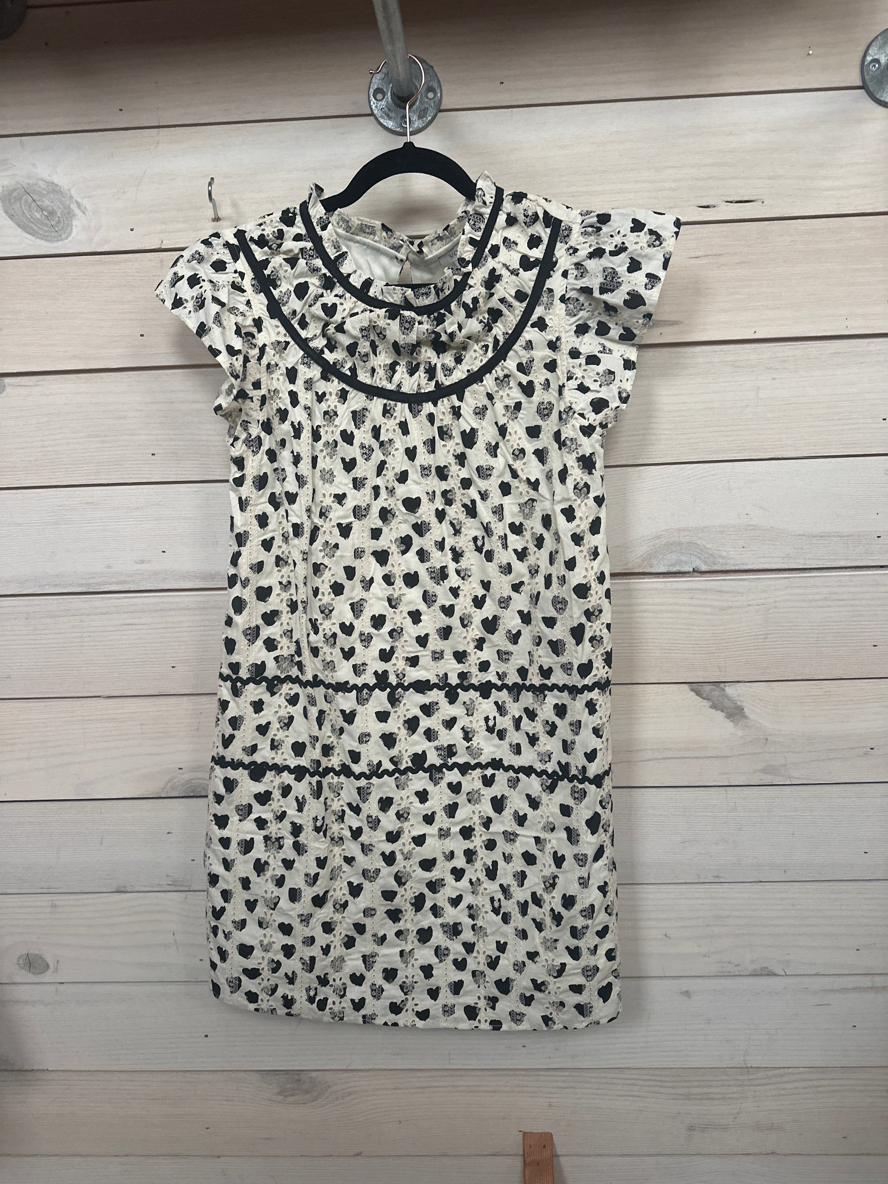CREAM DRESS W/BLACK DETAILS