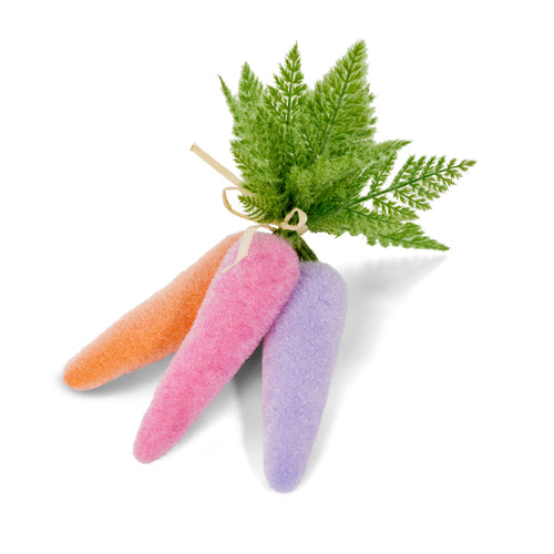 SHERBET FLOCKED CARROT BUNDLE - 12"