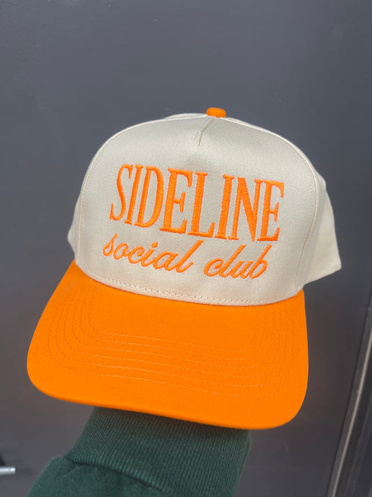 ORANGE/IVORY HAT - SIDELINE SOCIAL CLUB