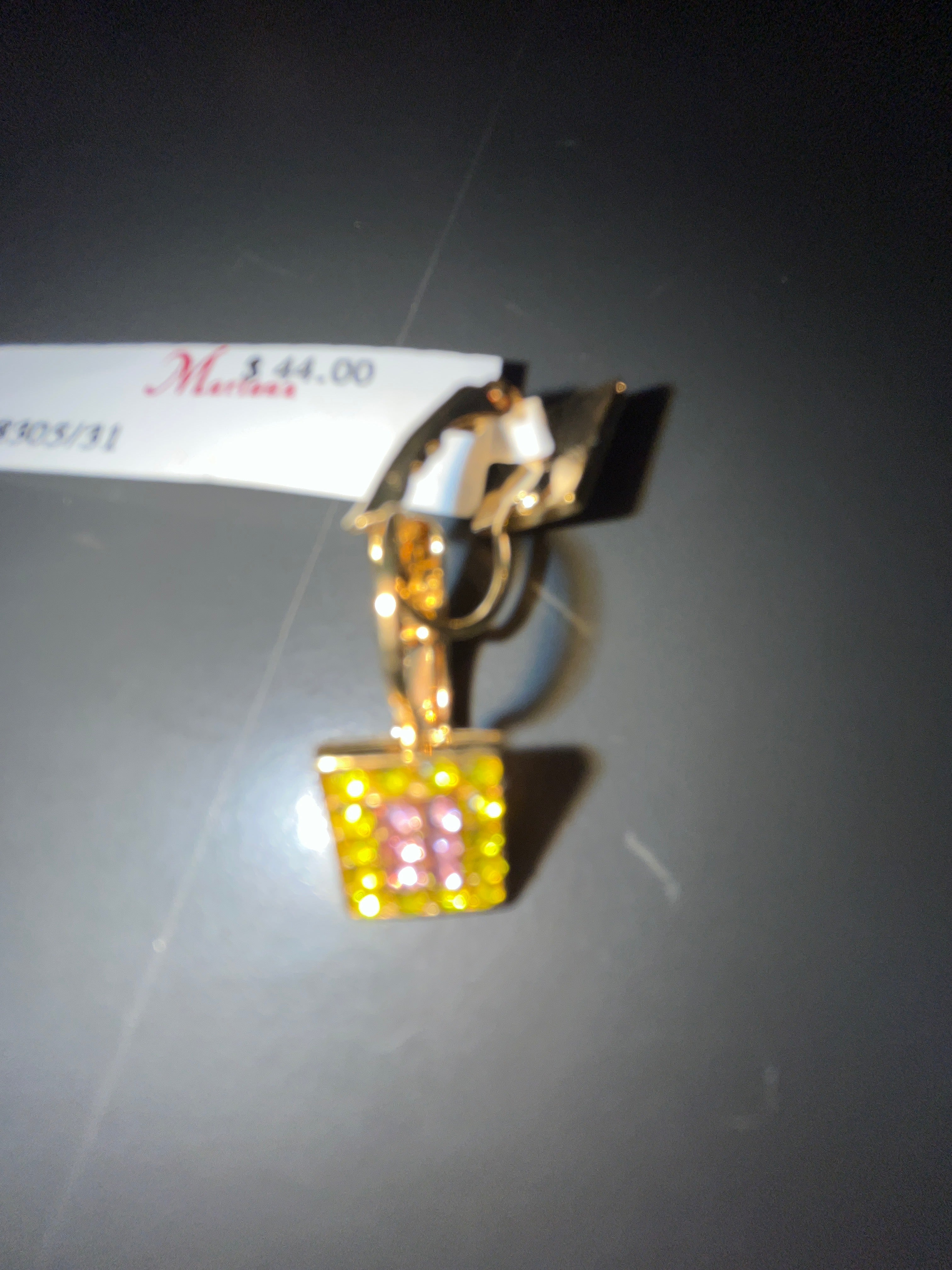 MARIANA - BRACELET - GOLD - MULTI COLOR RECTANGLE MEDALLION