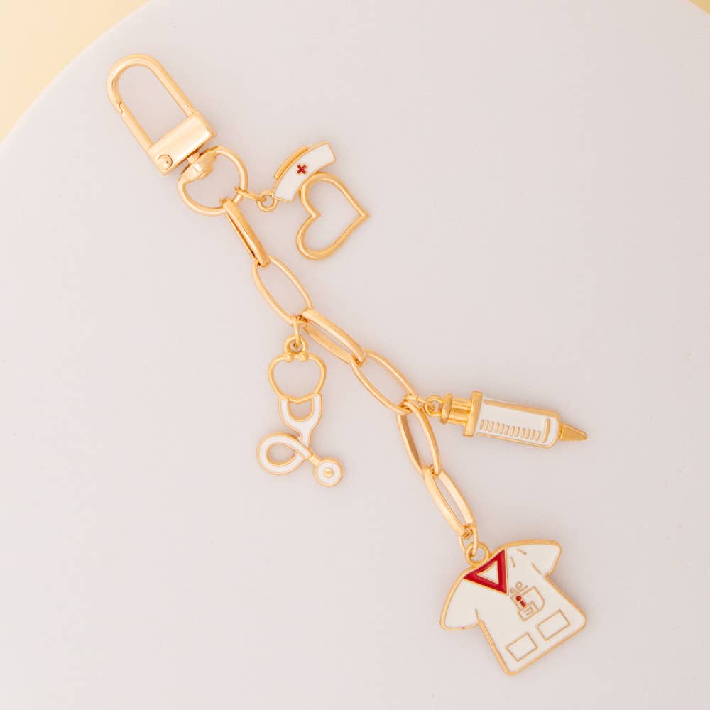 Nurse Theme Bag Charm Keychain