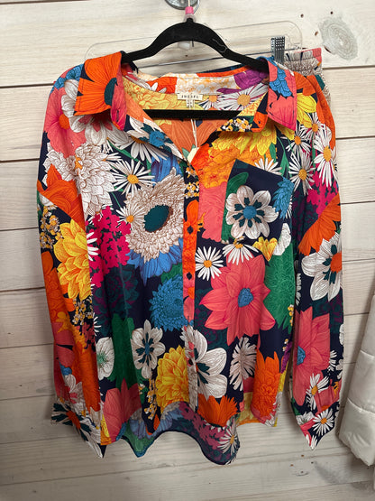 MULTICOLOR FLORAL 2PC SHORTS SET