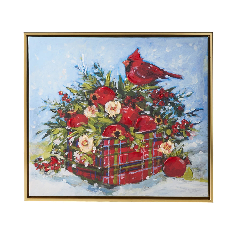 19.5" HOMEGROWN WINTER ARRANGEMENT FRAMED WALL ART