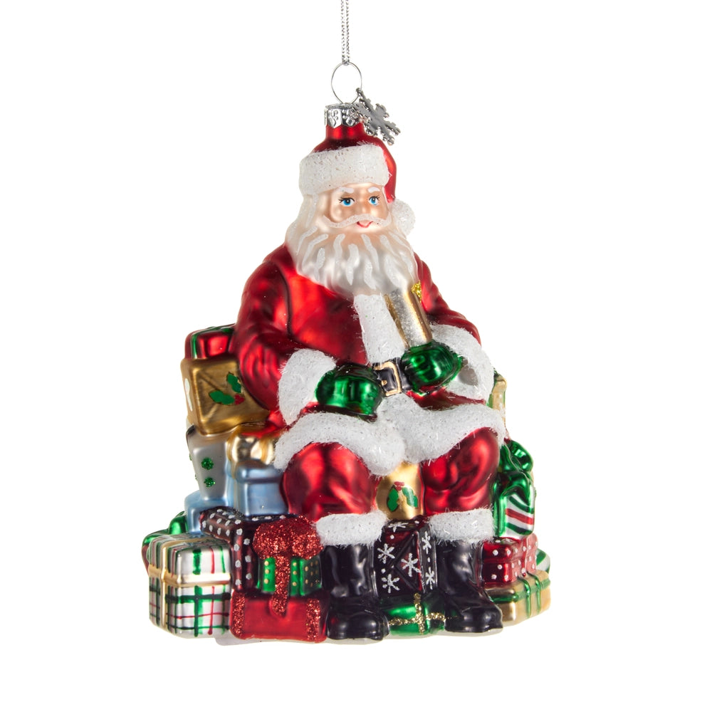 5" GIFTING SANTA ORNAMENT