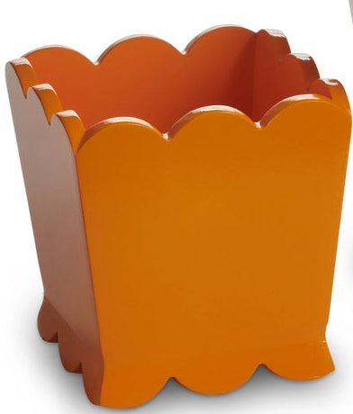 SCALLOPED ORANGE PLANTER