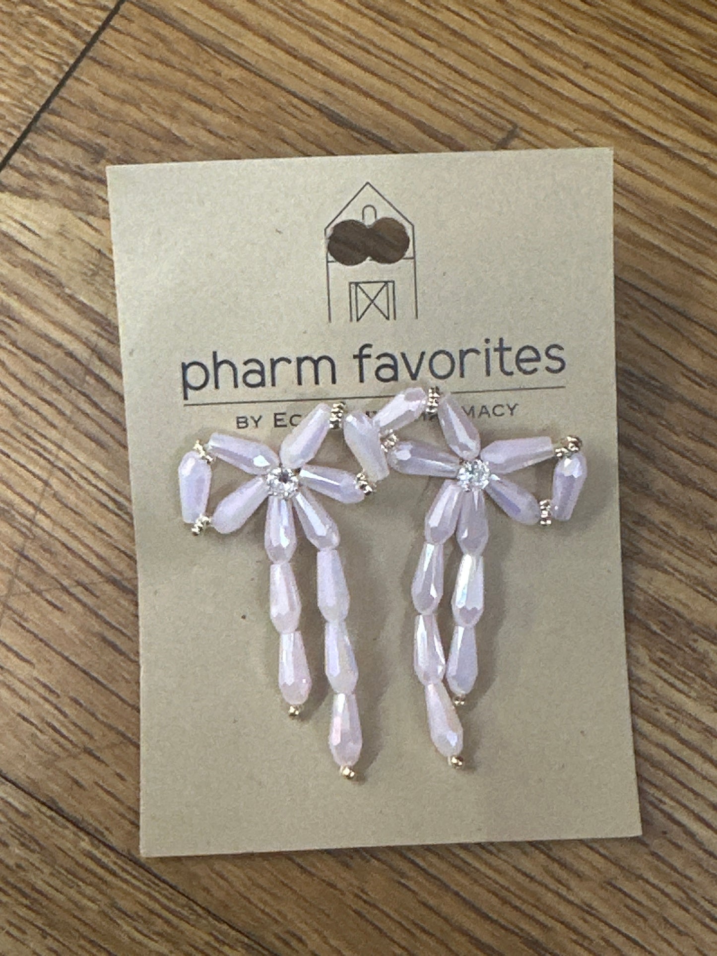 MORGAN BOW DROPS - PINK