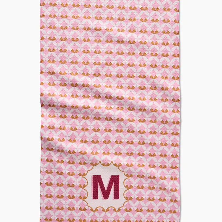 GEOMETRY KITCHEN TEA TOWEL - MONOGRAM