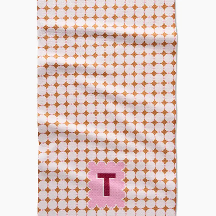GEOMETRY KITCHEN TEA TOWEL - MONOGRAM