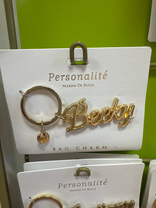 BAG CHARM KEYCHAIN - BECKY