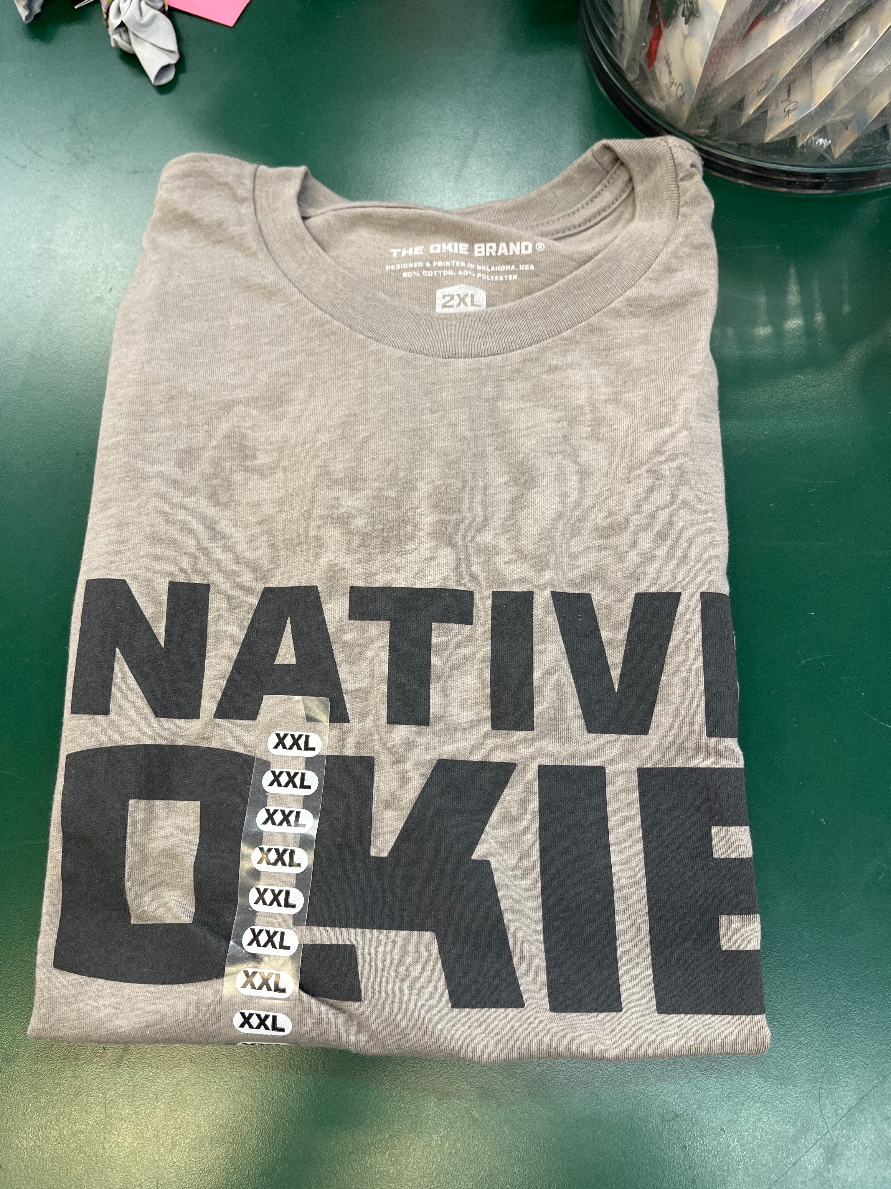 NATIVE OKIE TEE - STONE