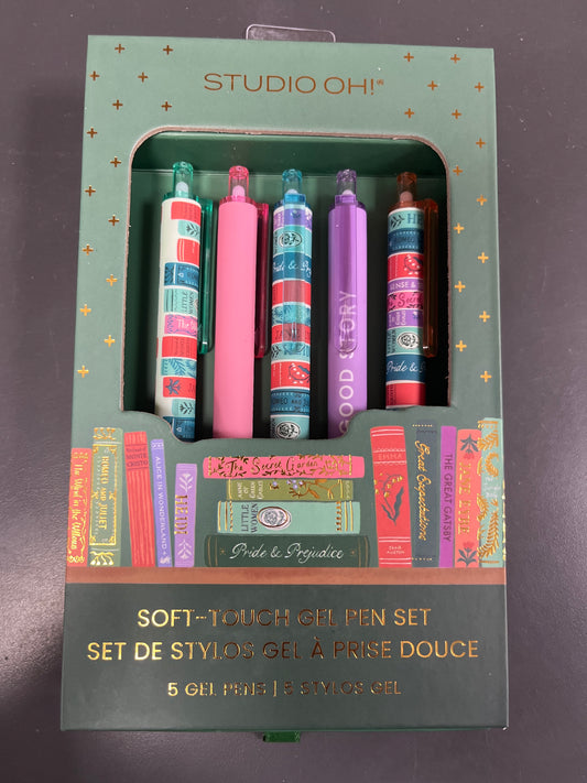 COZY READS SOFT TOUCH GEL PENS SET