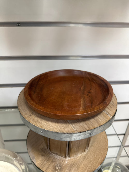WOODEN CANDLE PLATE
