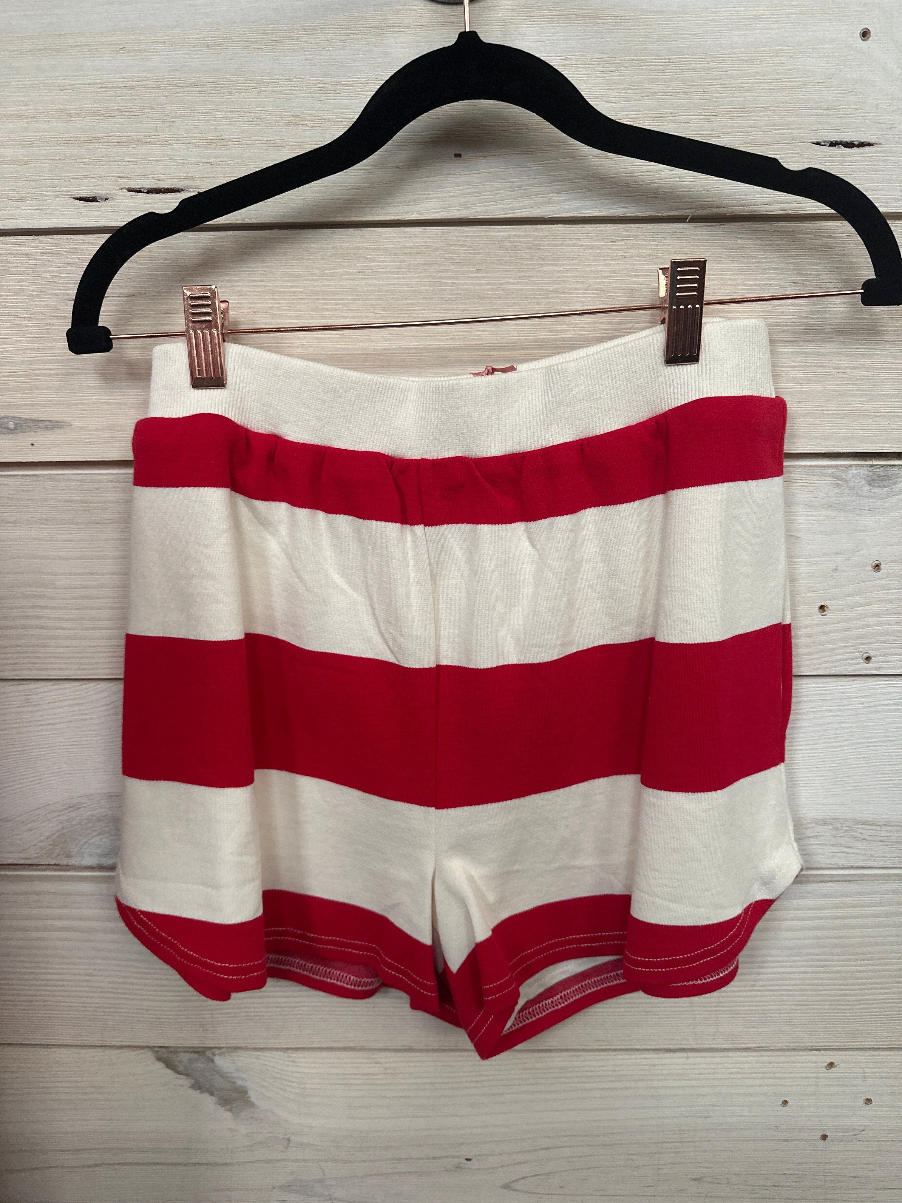 RED & WHITE STRIPE 2PC SHORT SET