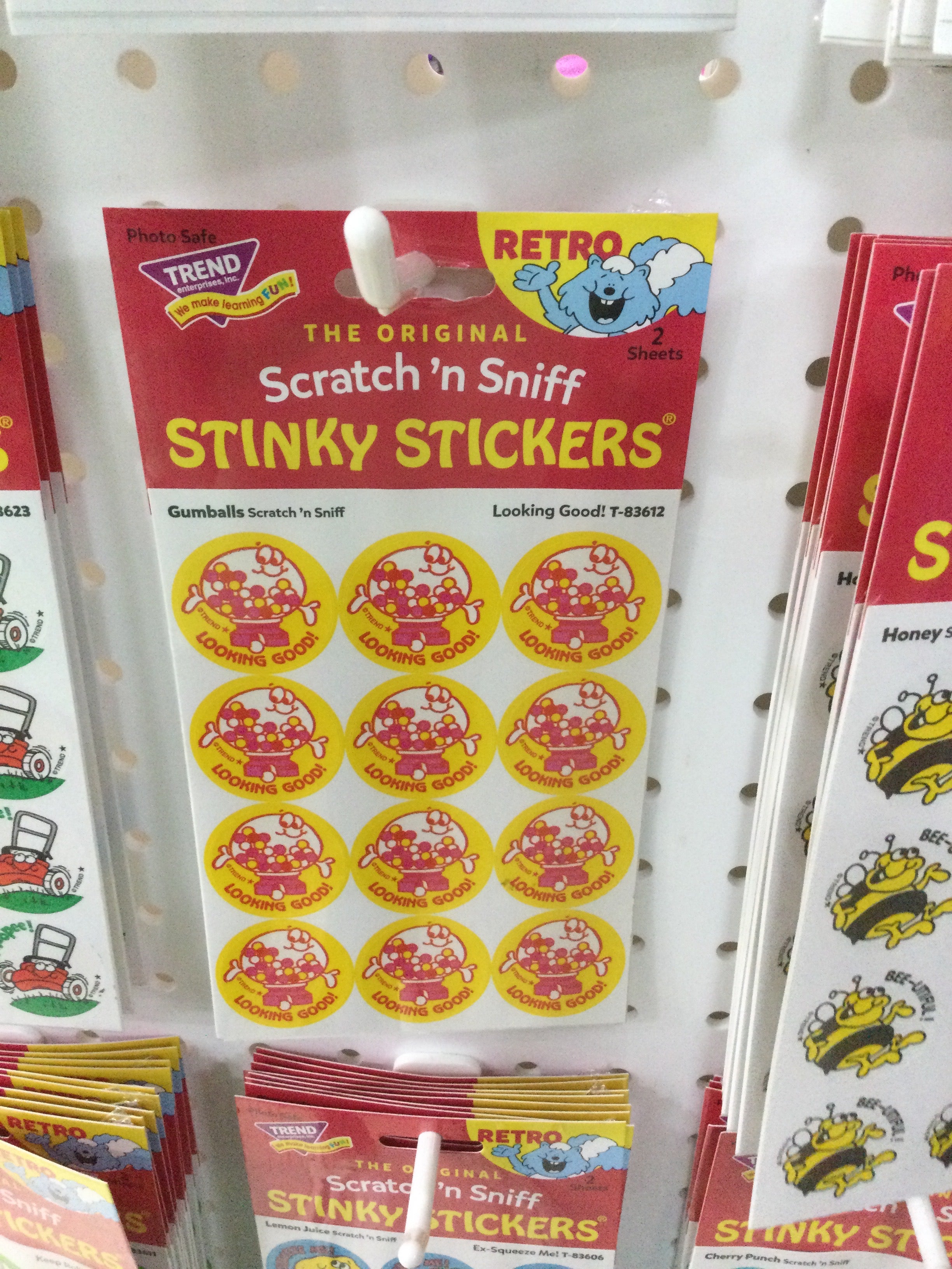 SCRATCH N SNIFF STINKY STICKERS - GUMBALLS
