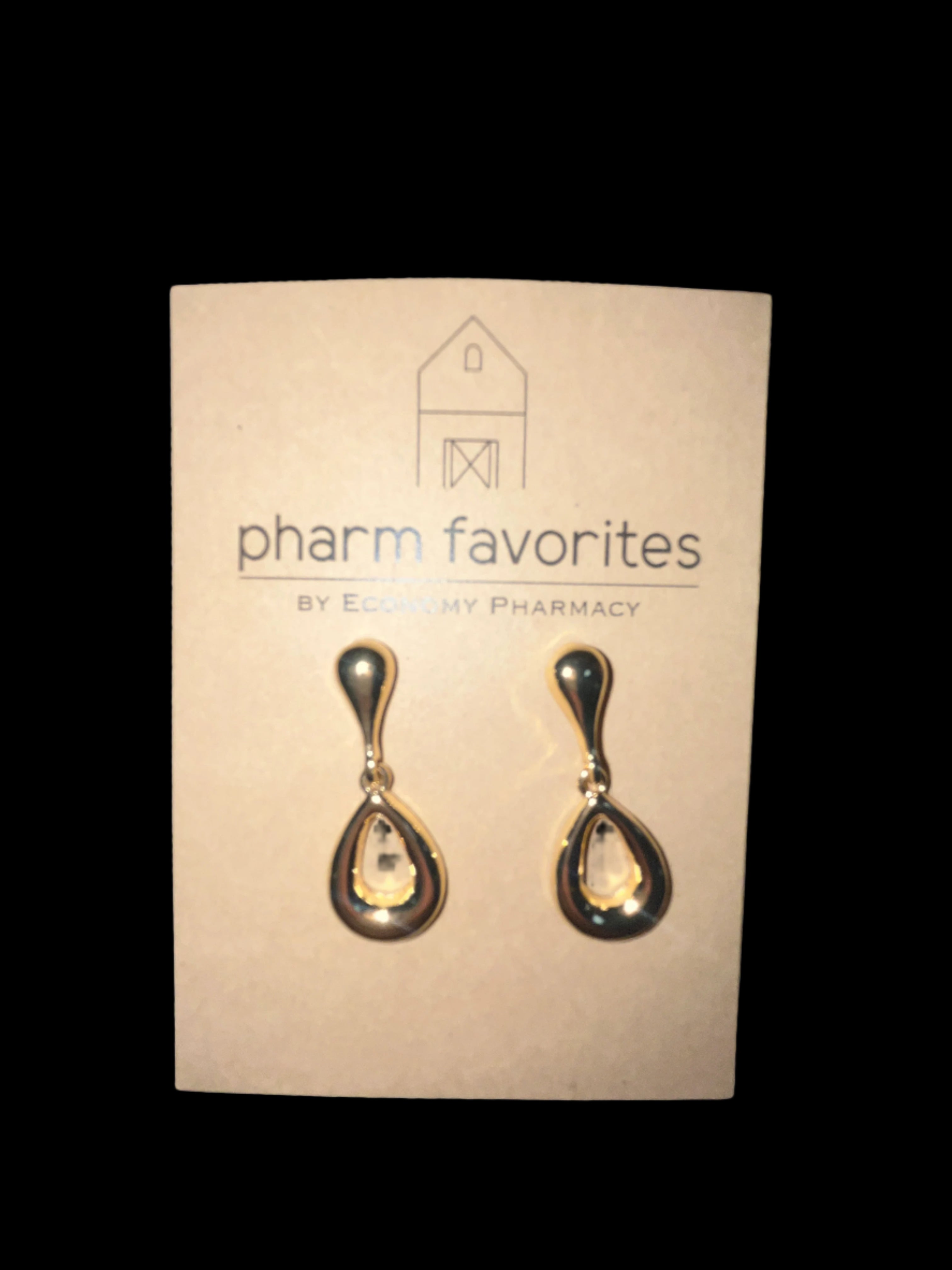 GOLD LINKED TEAR DROP EARRINGS