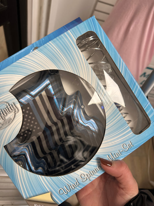 MINI SET W/TAIL - POLICE FLAG