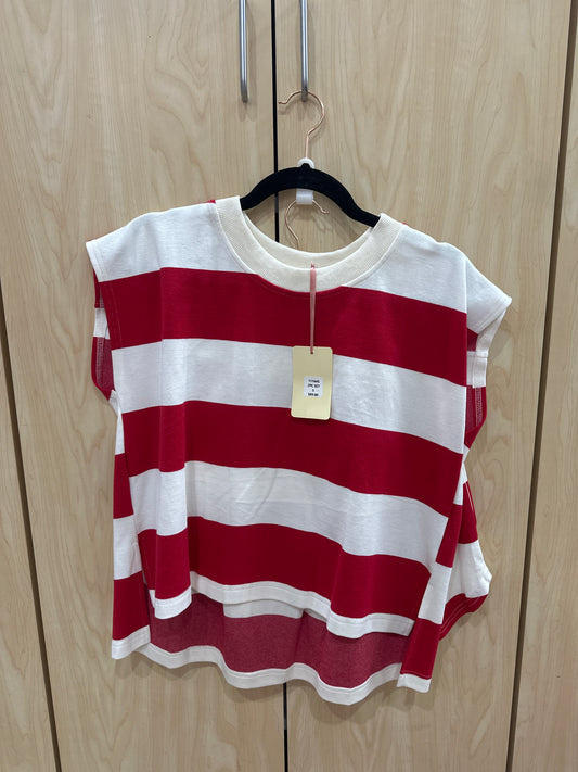 RED AND WHITE STRIPE 2PC SET