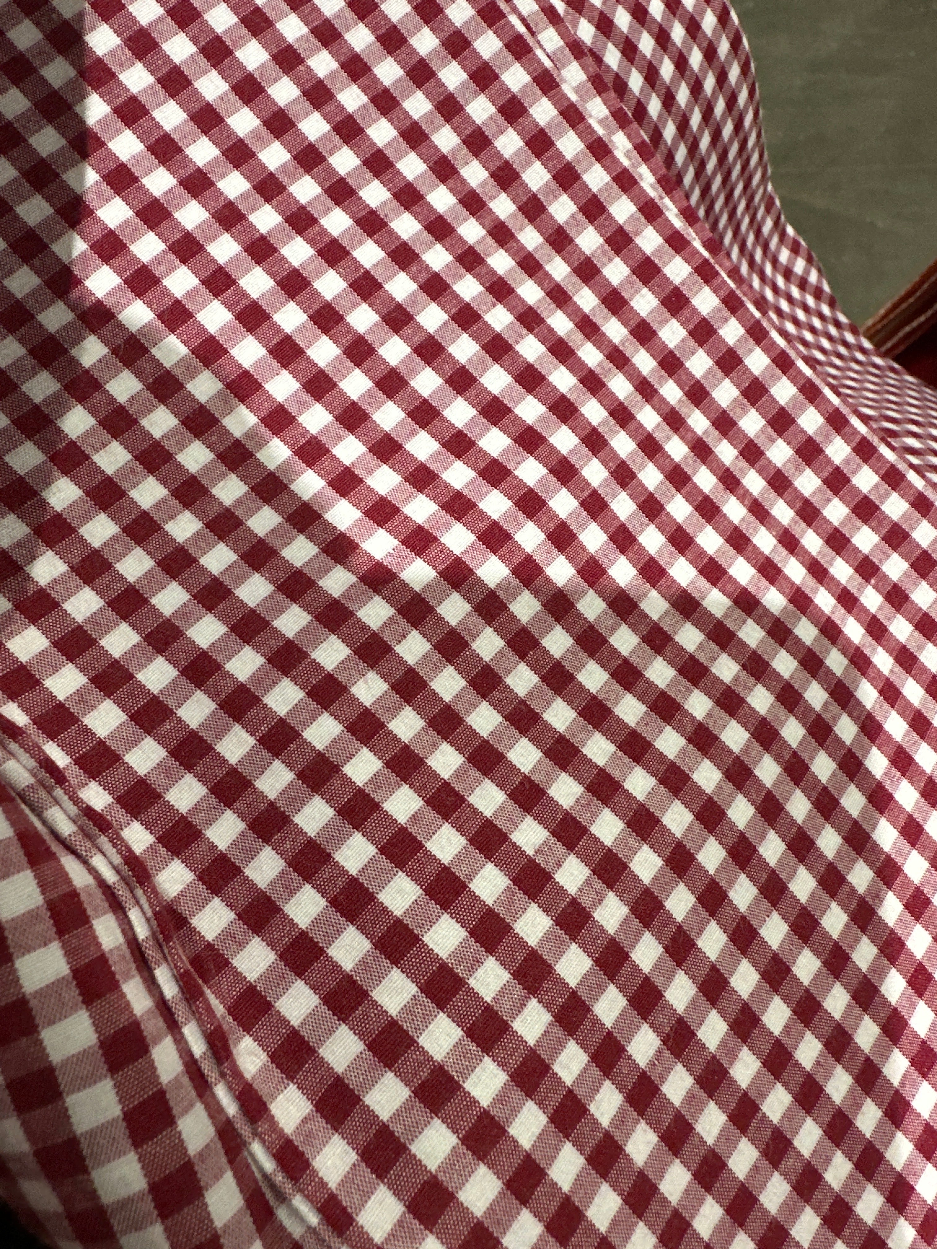 Maroon Gingham Wreath Scarf