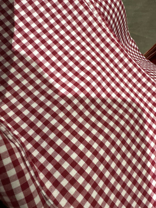 Maroon Gingham Wreath Scarf