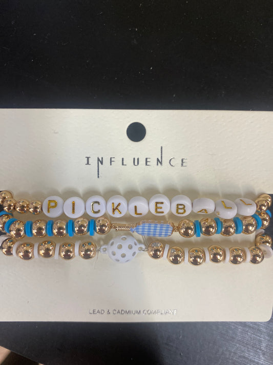 PICKLEBALL BRACELET TRIO - BLUE