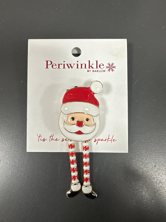 SANTA WITH LONG LEGS BROOCH