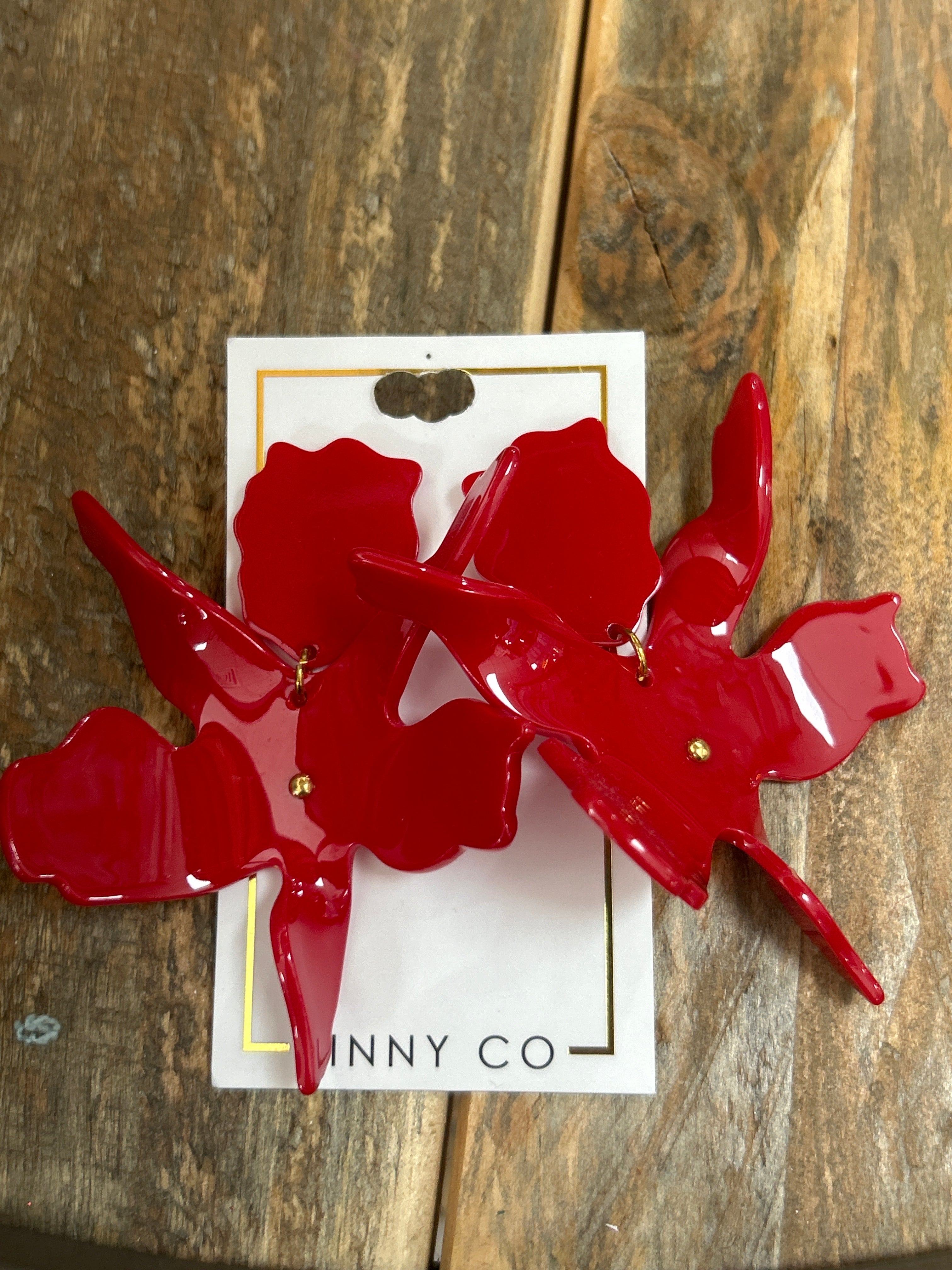 FLORA EARRINGS - RED