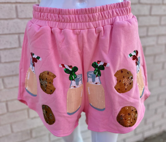 Light Pink Milk & Cookies Shorts