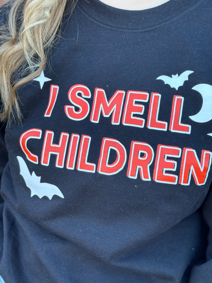 Black "I Smell Children" Crewneck Sweatshirt