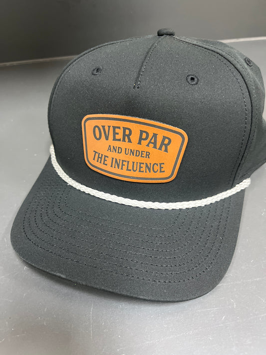 BLACK WITH WHITE ROPE HAT - OVER PAR & UNDER THE INFLUENCE