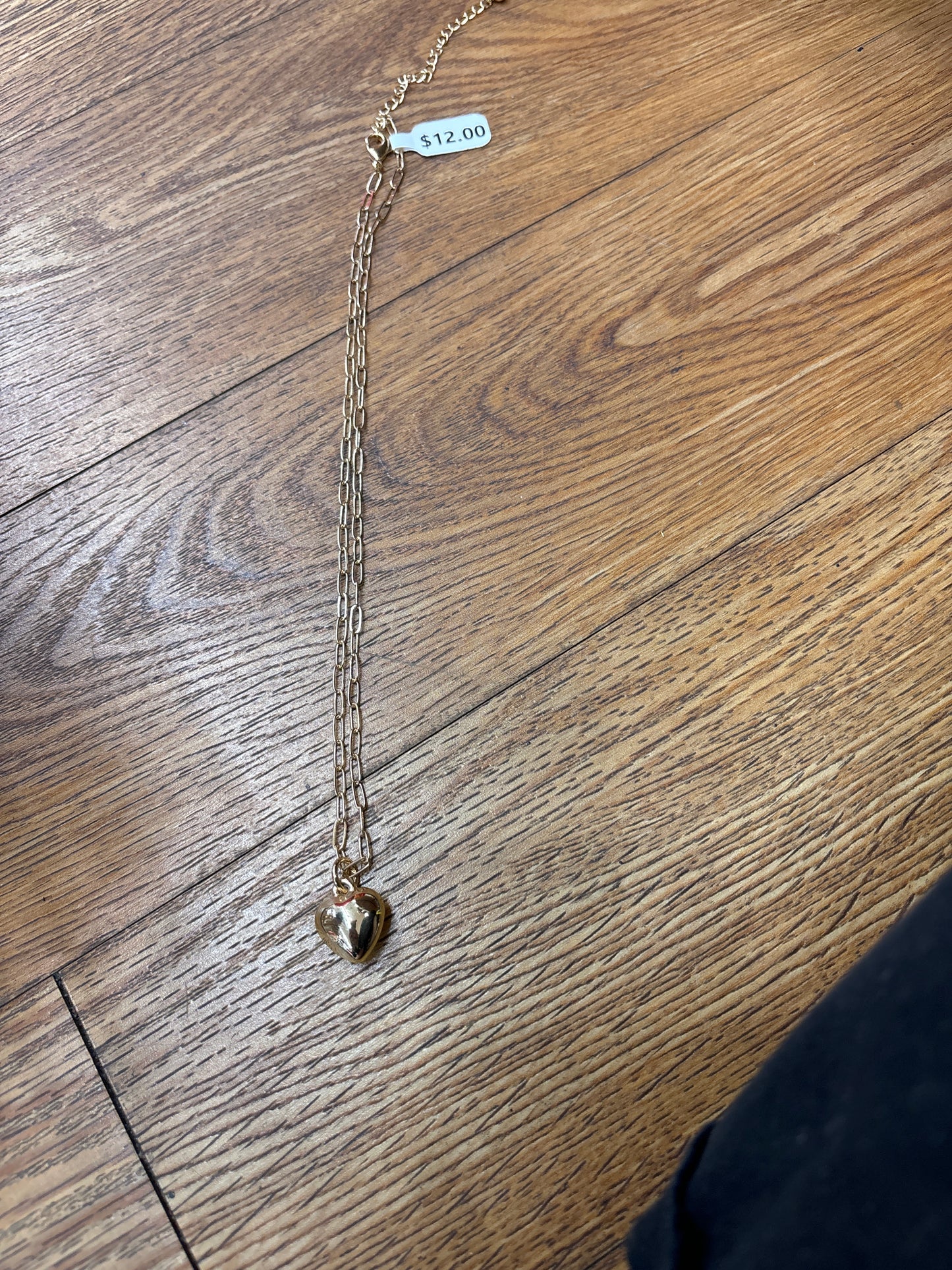 GOLD TEXTURED HEART NECKLACE - Pharm Favorites by Economy Pharmacy