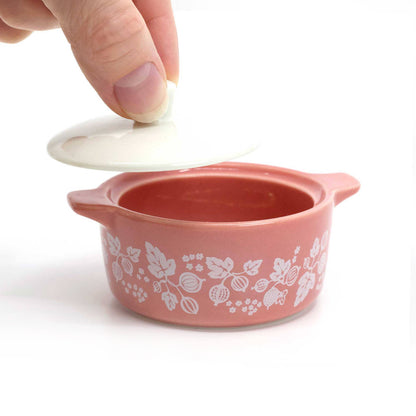 PYREX-INSPIRED GOOSEBERRY CASSEROLE CERAMIC TRINKET BOX