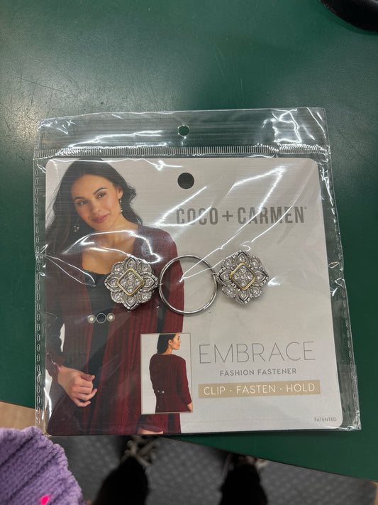 EMBRACE FASHION FASTENER - GILDED FLOWER SLVRGOLD