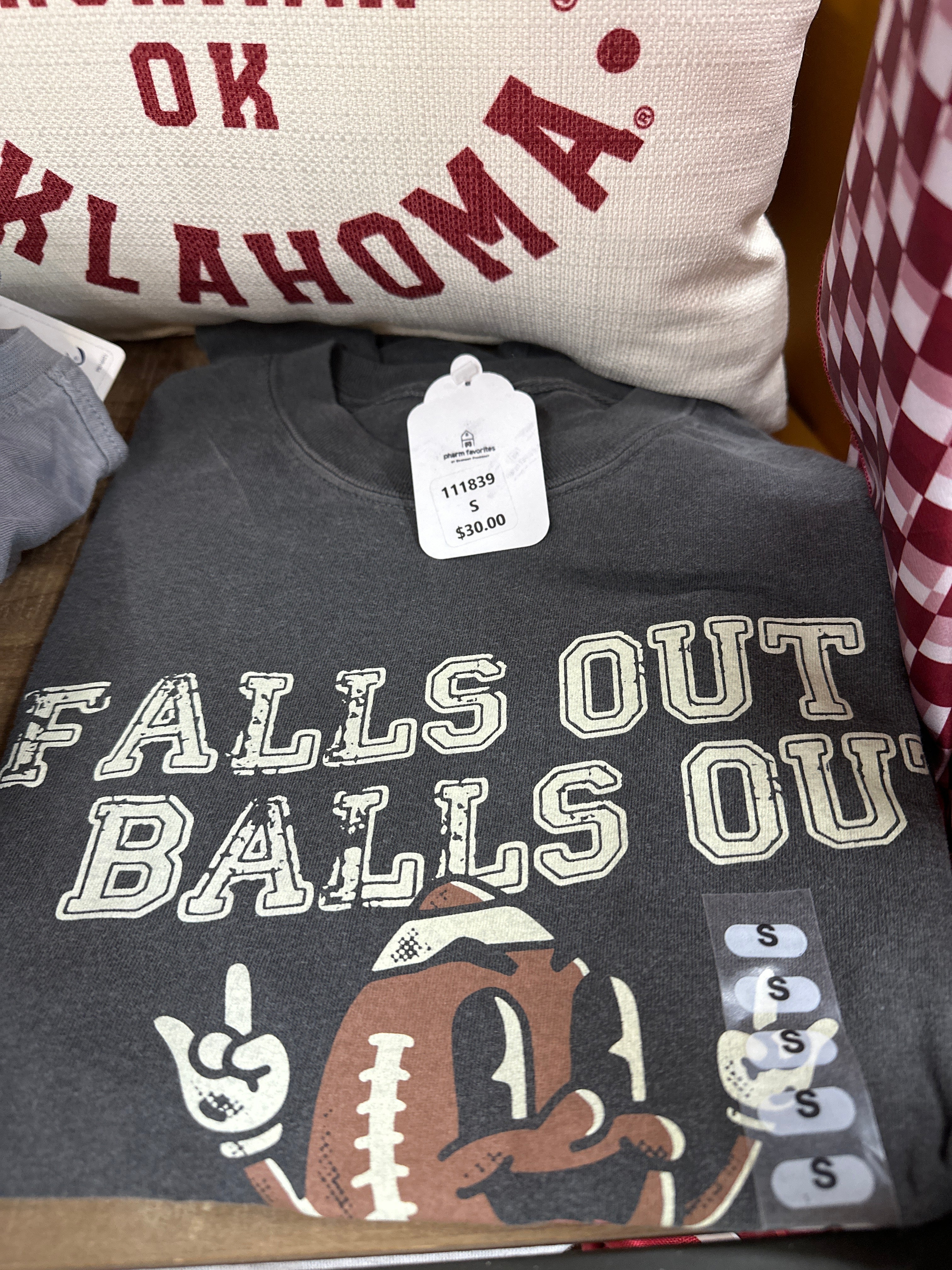 FALLS OUT BALLS OUT TSHIRT - S