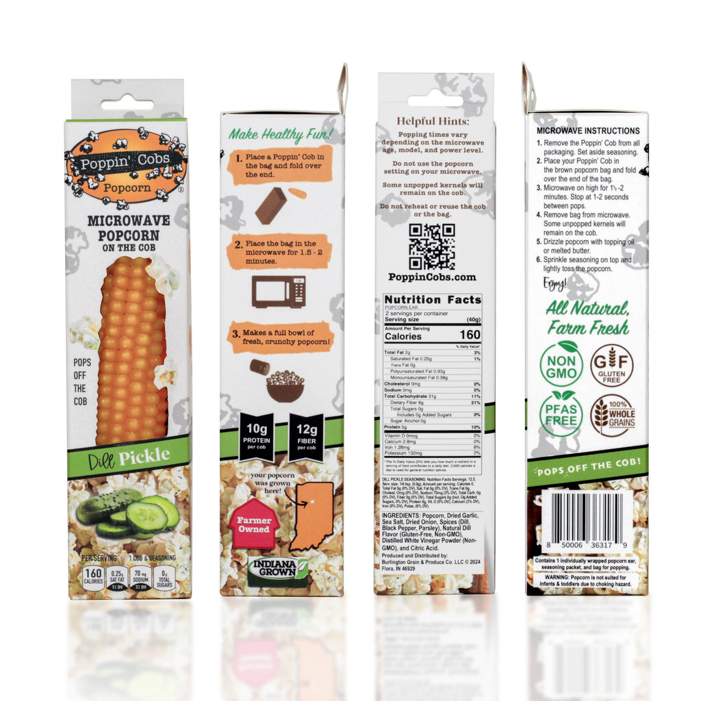 Popcorn on the Cob with Dill Pickle Seasoning