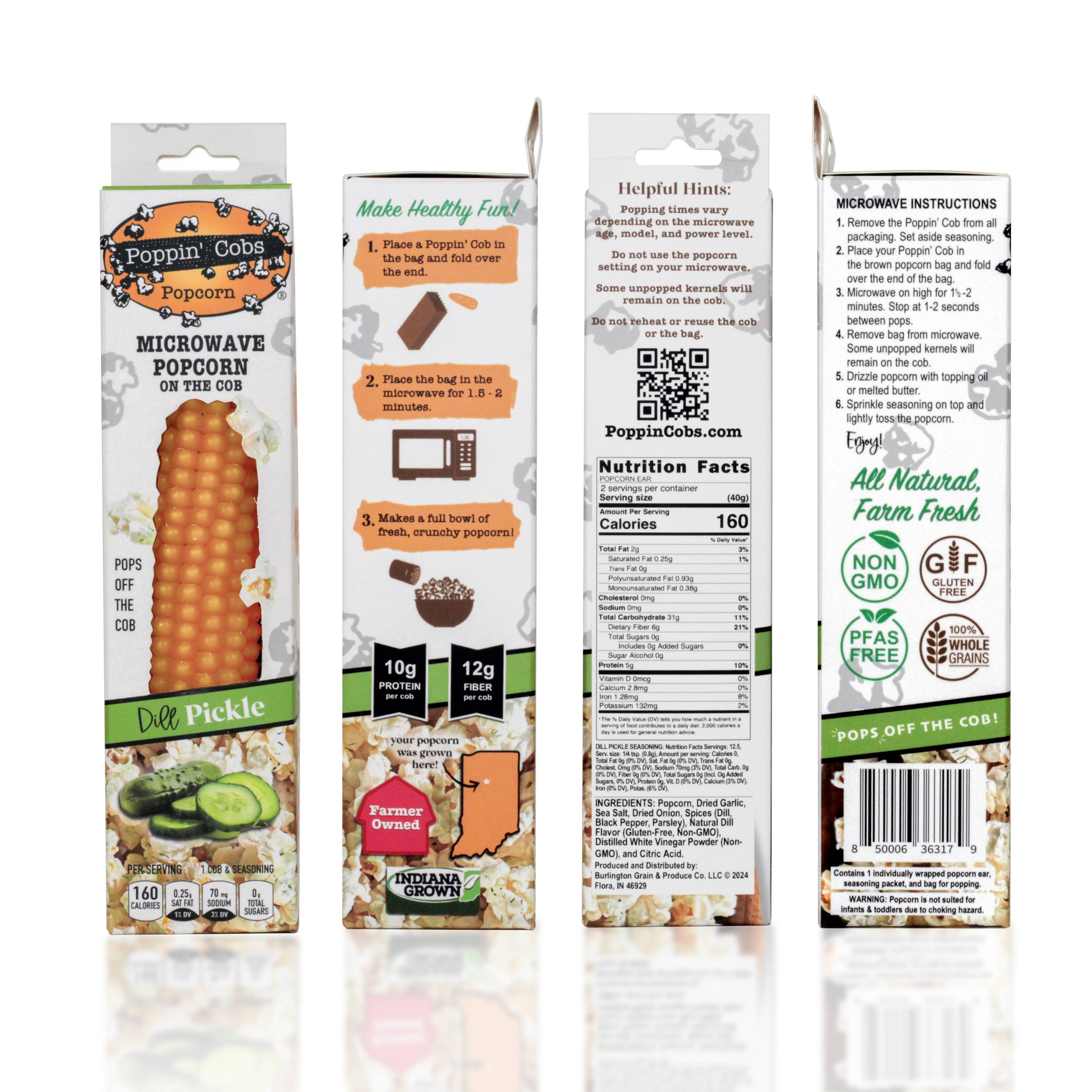 Popcorn on the Cob with Dill Pickle Seasoning