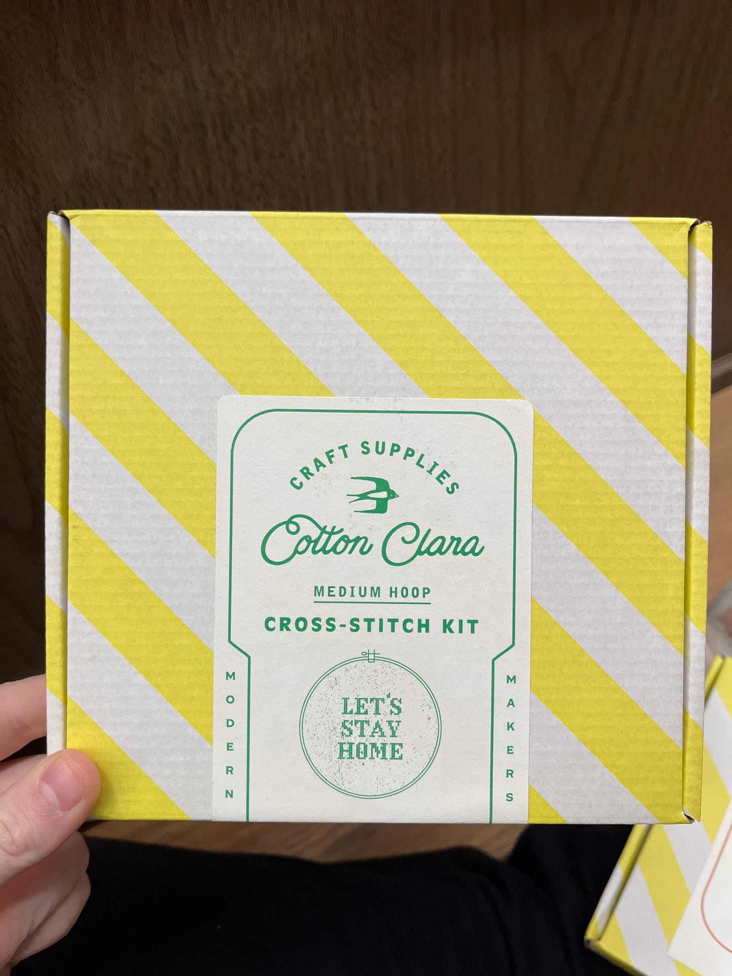 CROSS STITCH KIT - LET'S STAY HOME